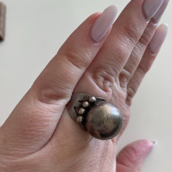 Fred Harvey era Ball Ring Sterling Silver - Picture 3 of 10
